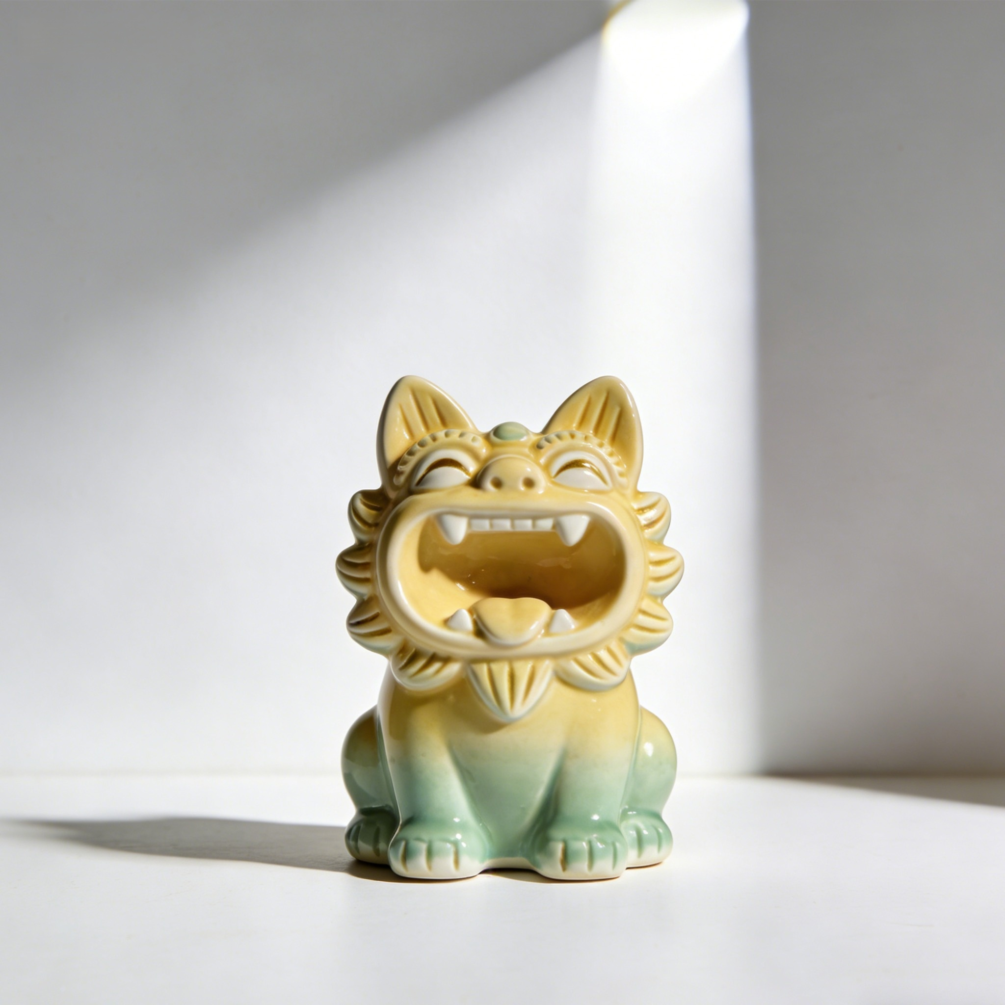 Mini adorno de cerámica de la suerte