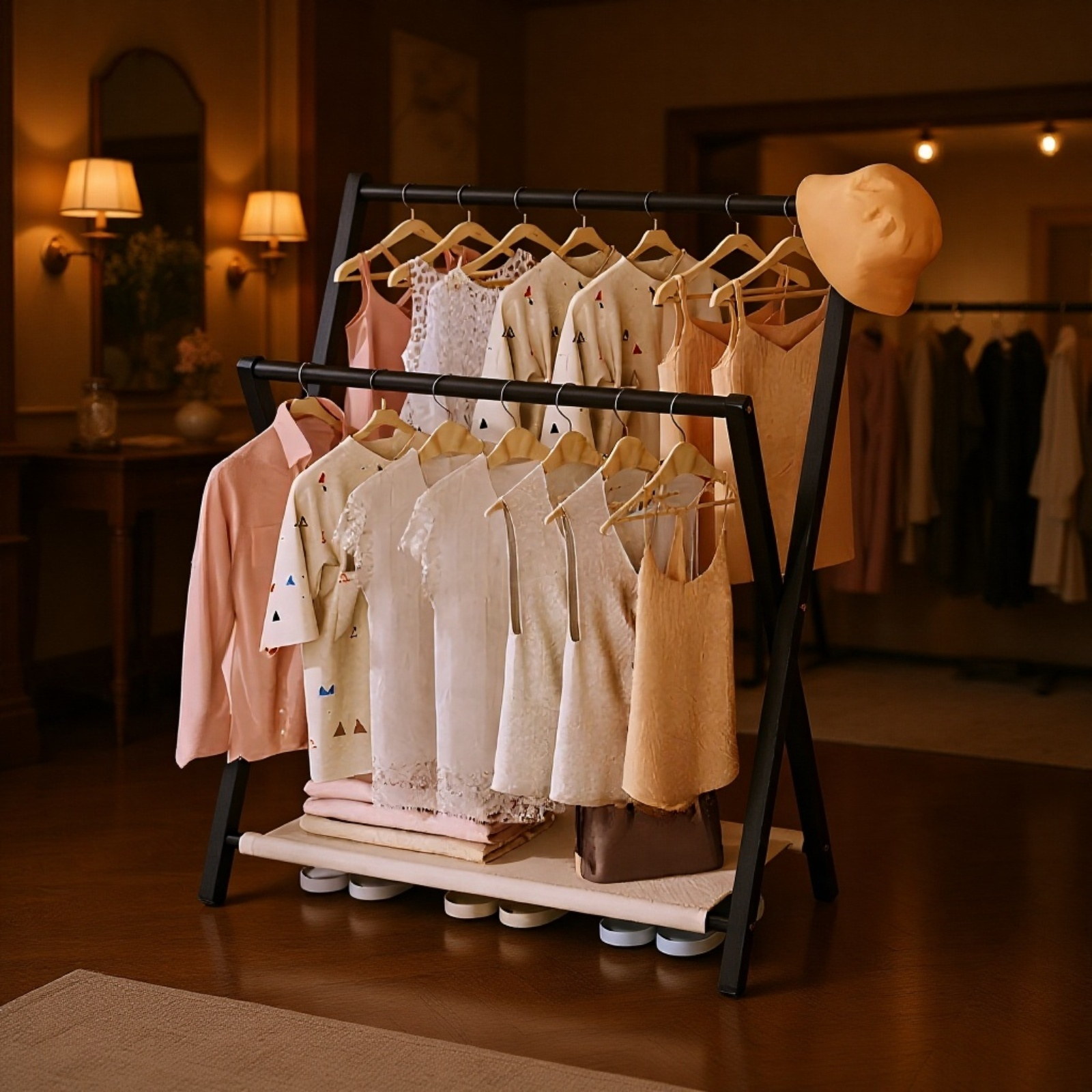 실내 인테리어와 어울리는 대나무 옷걸이