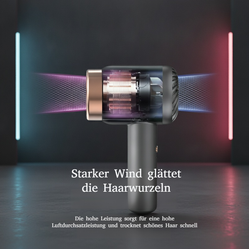 Schnelles Haaretrocknen mit Ionen-Technologie