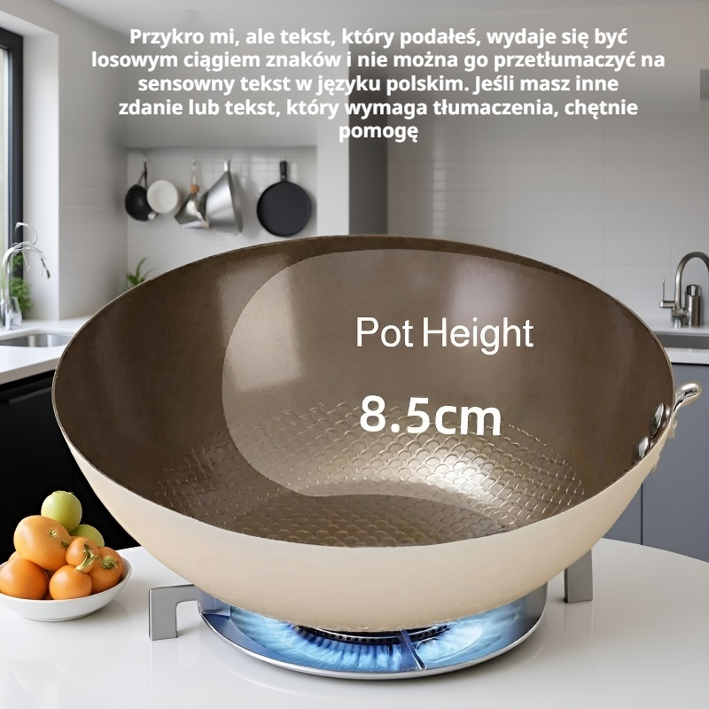 Patelnia nieprzywierająca z tytanową powłoką śnieżnej porcelany bez powłok