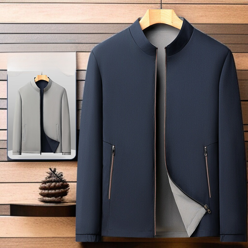 봄 남자 차이나 재킷 양면 비즈니스 봄가을 아우터 상의 아빠룩 양면