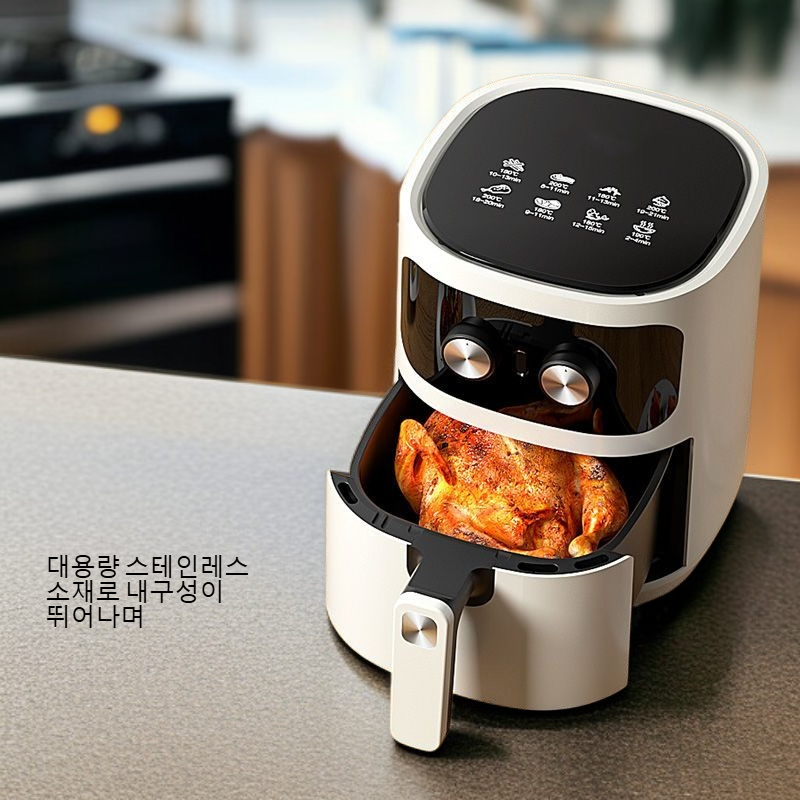 대용량 스테인레스 스마트 에어프라이어 투명 오븐 감자튀김 제조기