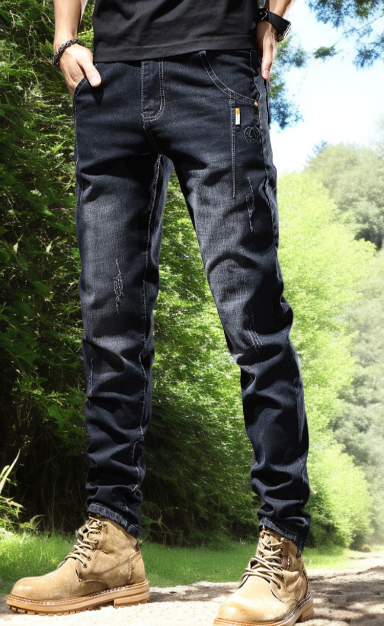 남자 슬림핏 바지 허리 부분 확대