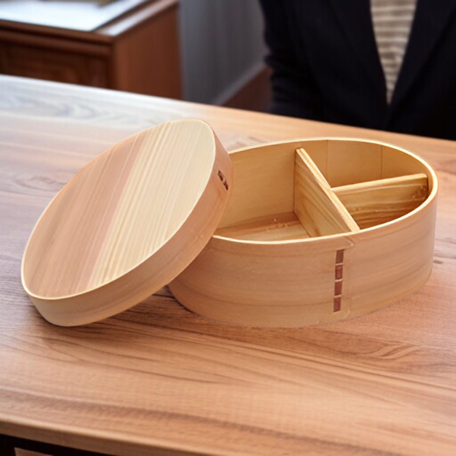 學生野餐便攜木質便當盒