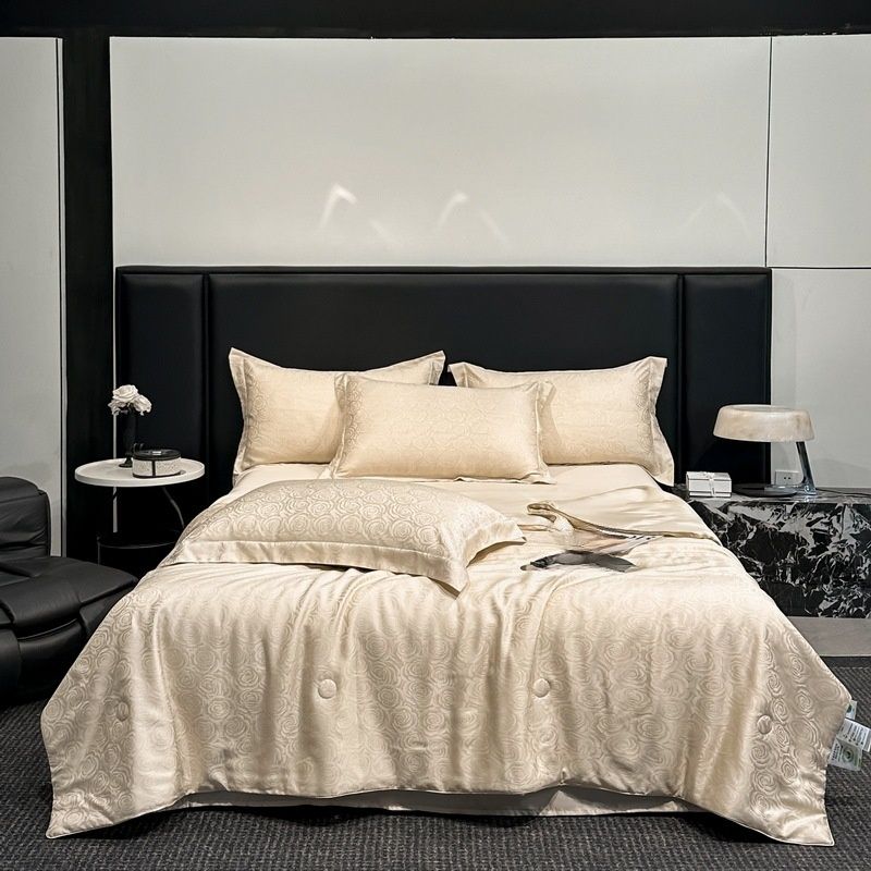 ผ้าห่มฤดูร้อนใยไลโอเซลลายแจ็คการ์ด ผิวสัมผัสนุ่มลื่น ใช้กับแอร์ได้ ซักเครื่องได้