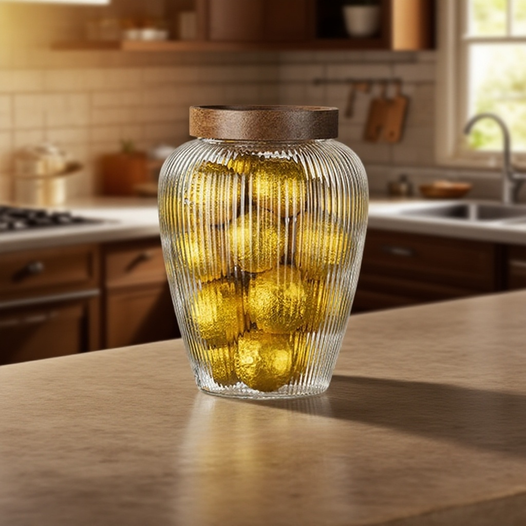 玻璃儲物瓶適用米豆麥片