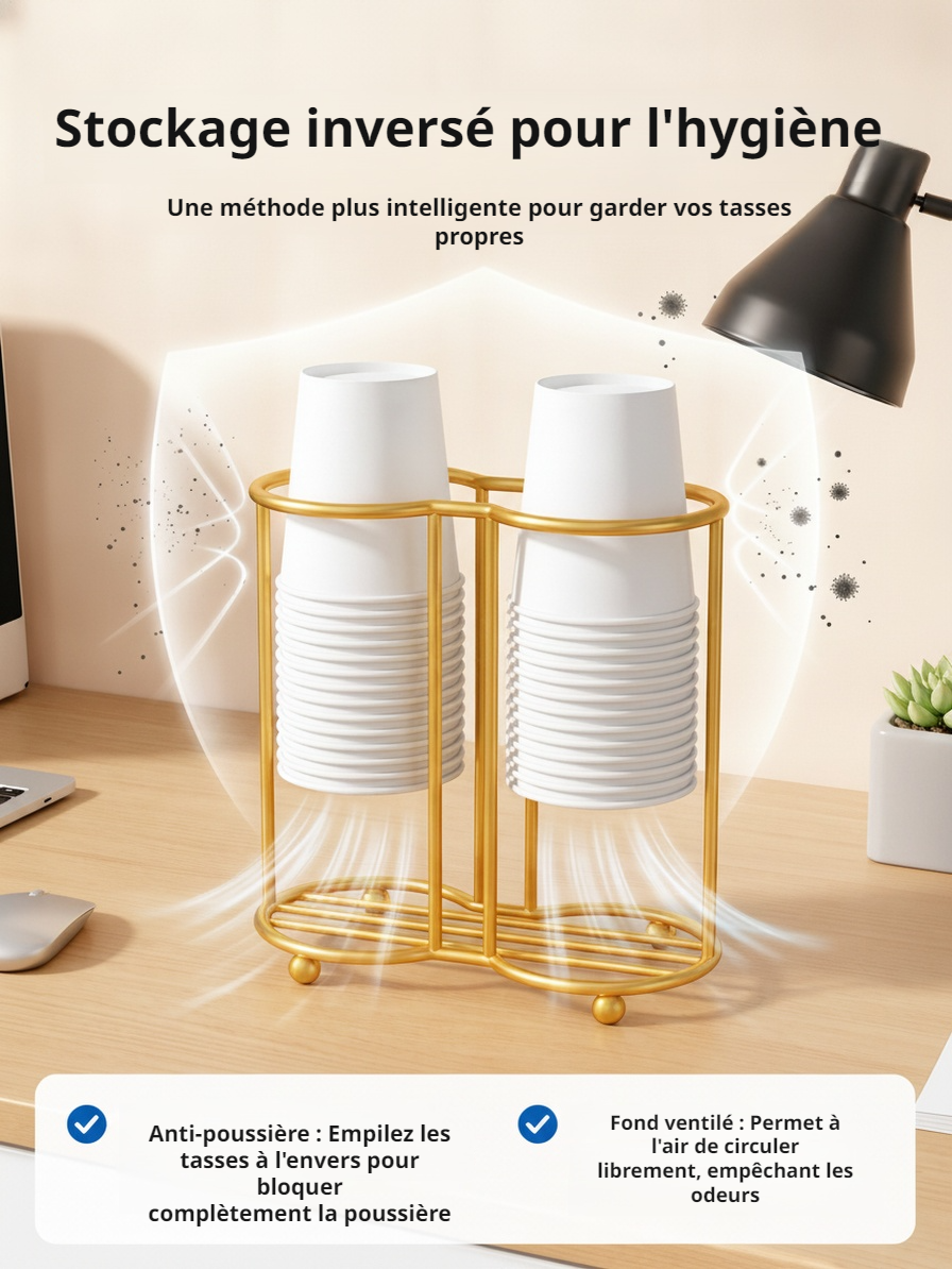 Support mural pour gobelets en papier