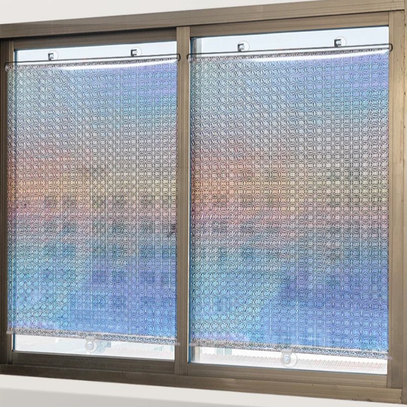 免打孔自動伸縮鐳射隔熱遮陽簾