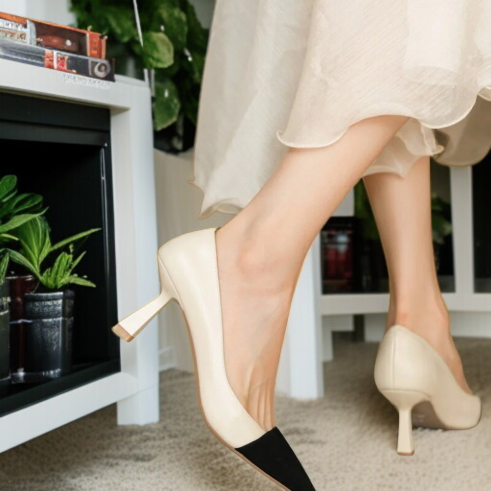 여성 통근 스틸레토 힐 스틸레토 단화 펌프스 섹시 가죽 단화