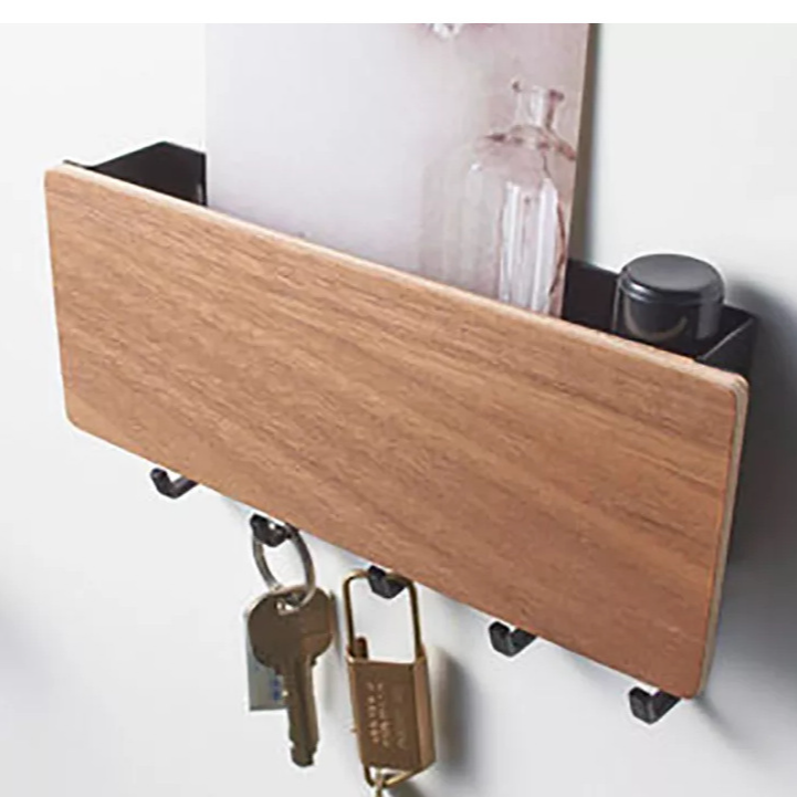Multifunctional door entryway key rack organizer