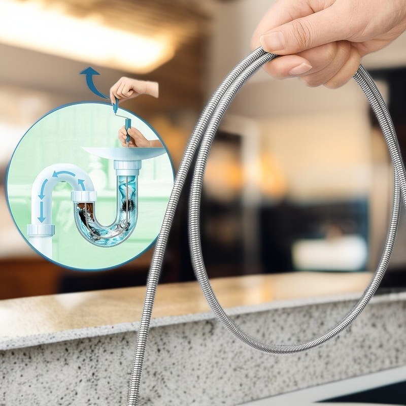 Desatascador de Drenaje Multifuncional para Inodoro, Fregadero y Baño