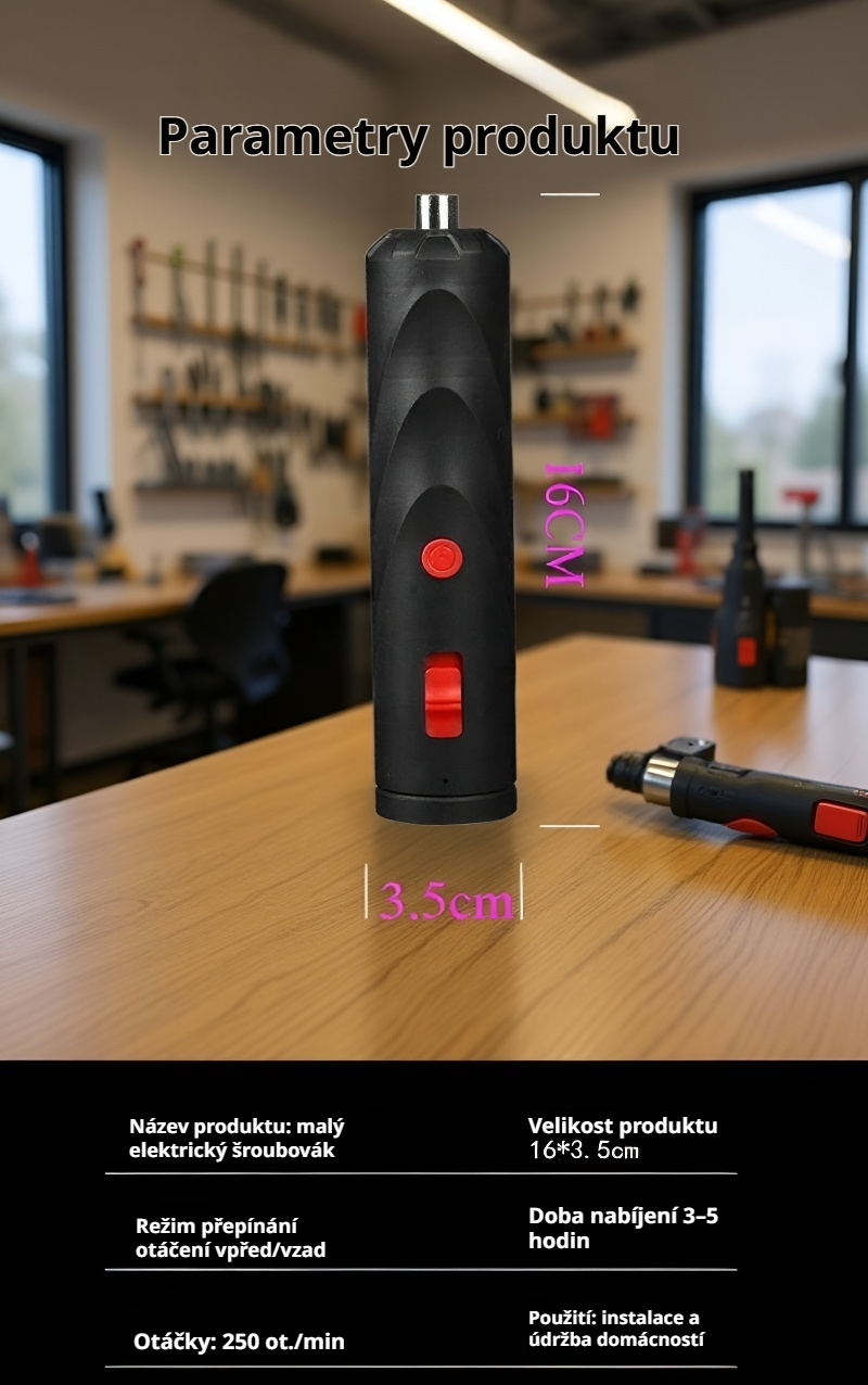 Elektrický šroubovák s ergonomickým designem