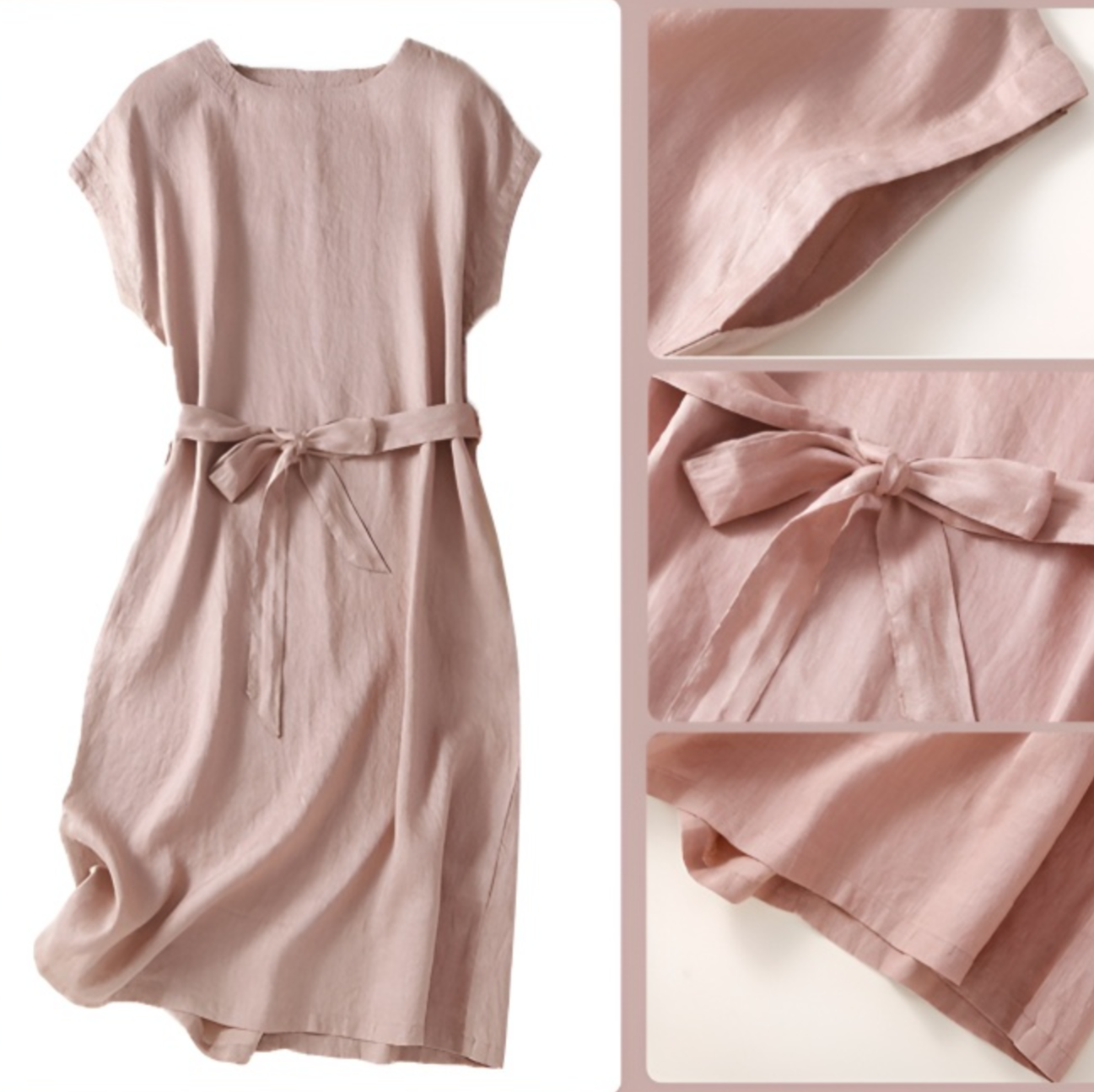 Summer Style Retro Cotton Linen Dress