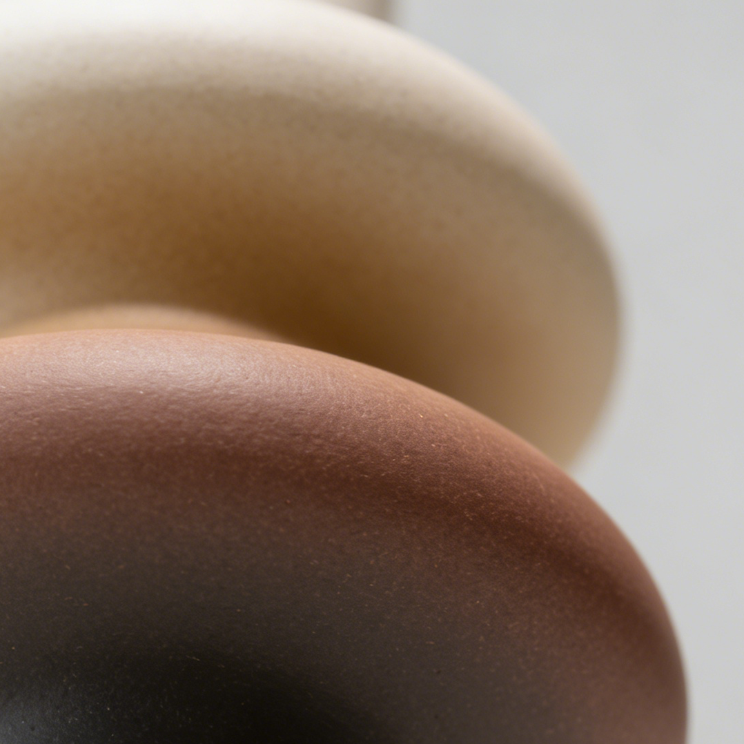  グラデーション陶器の花瓶 2個セット