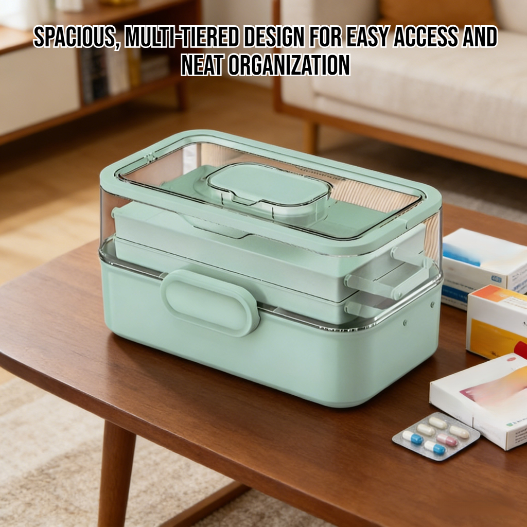 Household multi-layer medicine storage box