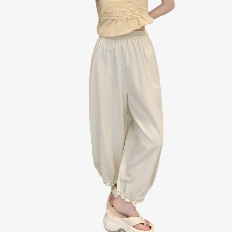 スイートカジュアルジョガーパンツ レディース 夏 涼しい通気性 スリム効果 バルーンパンツ 5色選べる