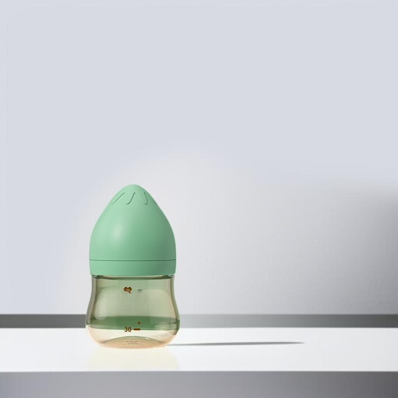 広口タイプシリコン哺乳瓶・柔らかい乳首・赤ちゃん用・耐衝撃・防膨張・中性カップ