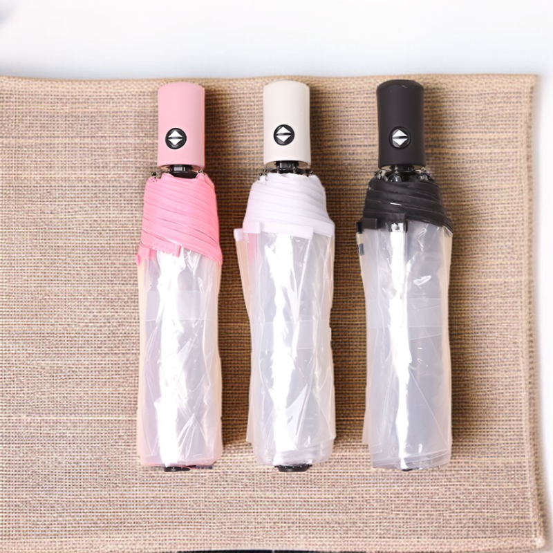 Forest Style Transparent Folding Umbrella 