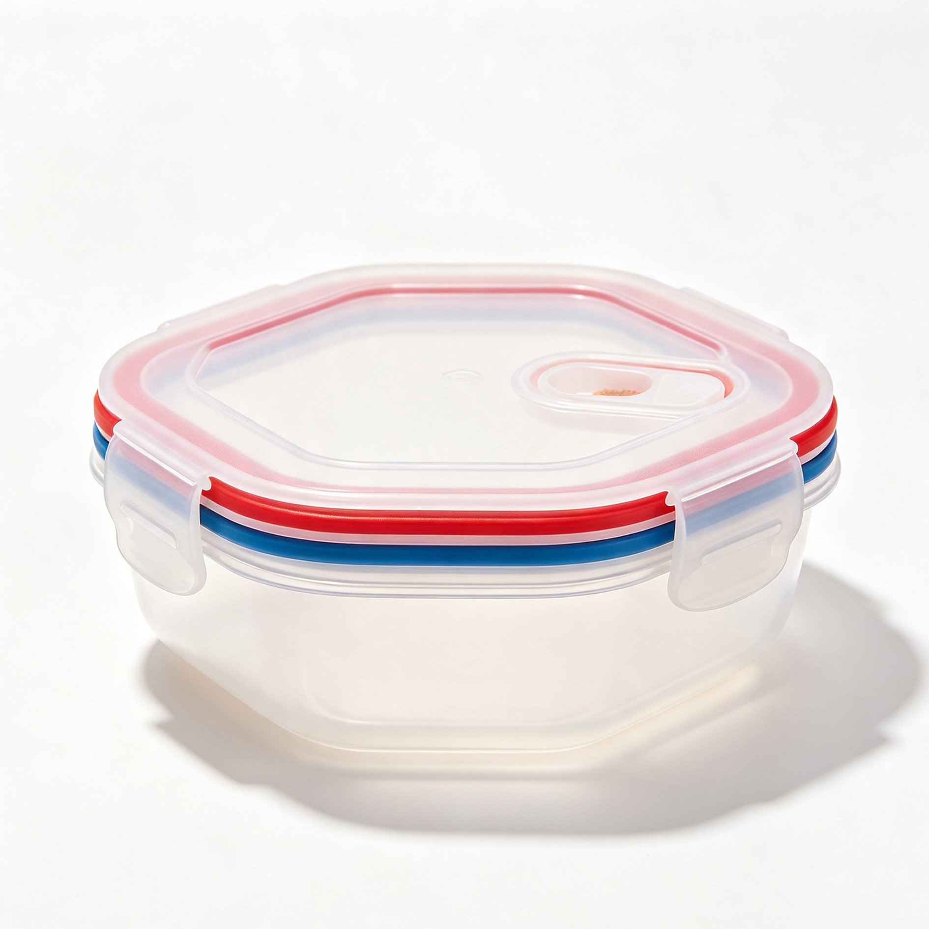 Three-color sealing ring food storage container