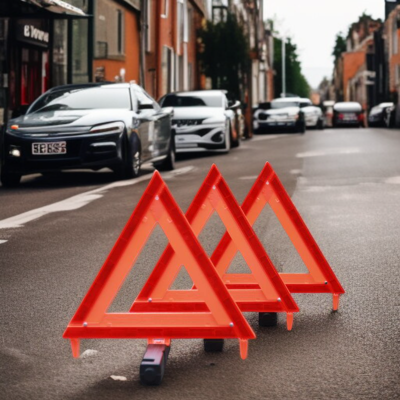 American style triangle warning sign