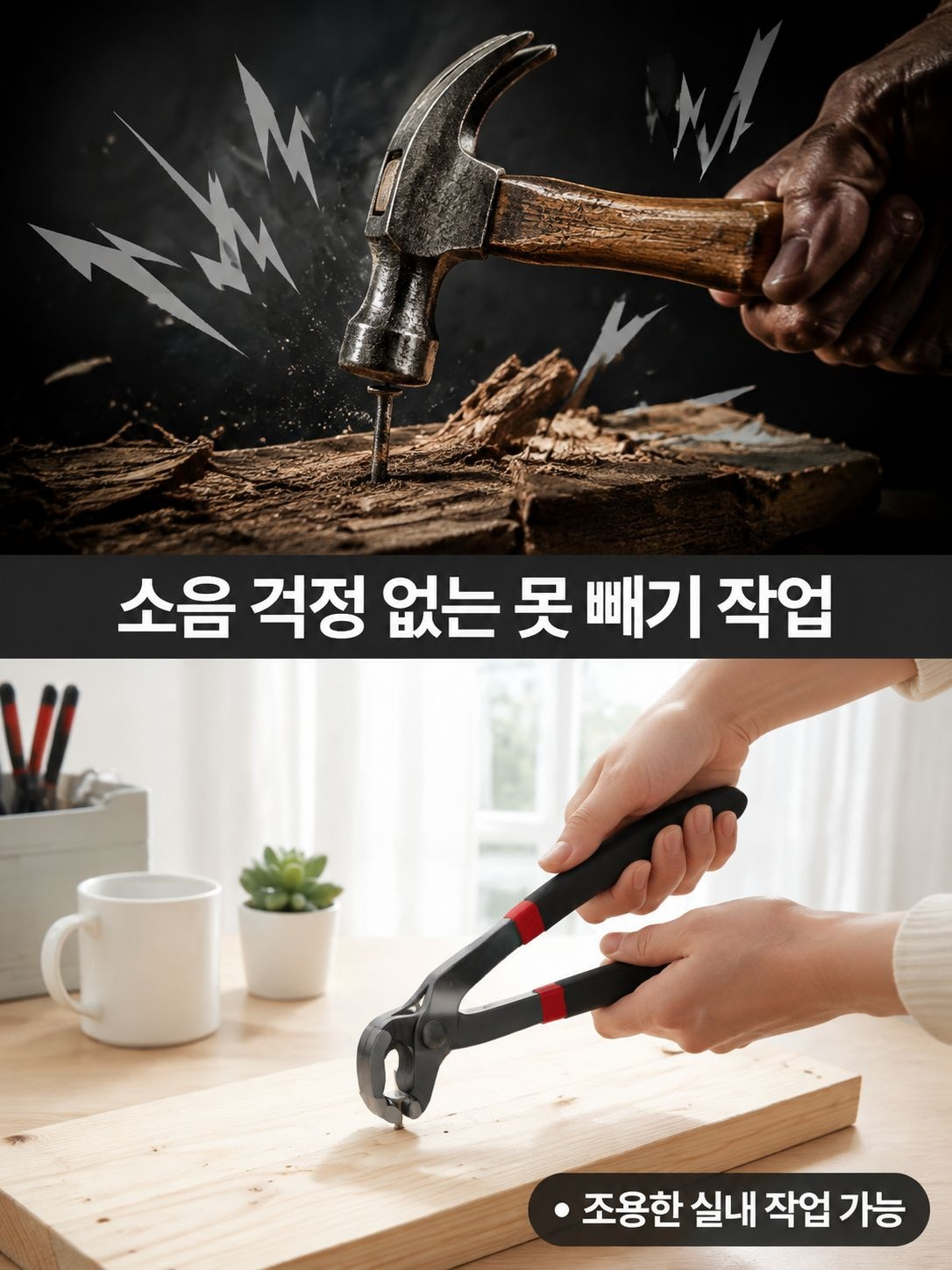 신발 수리용 펜치 사용 예시