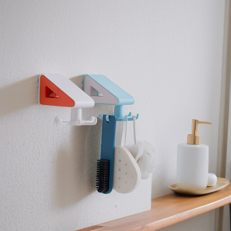 Multifunctional 360° Rotating 6-Claw Hook, Seamless Kitchen & Bathroom Organizer