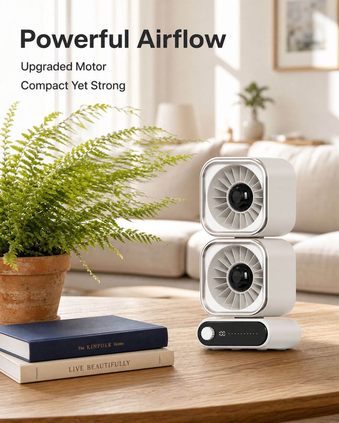 Mini High-Power Desktop Fan, Ultra-quiet USB Rechargeable, 2026 New Model