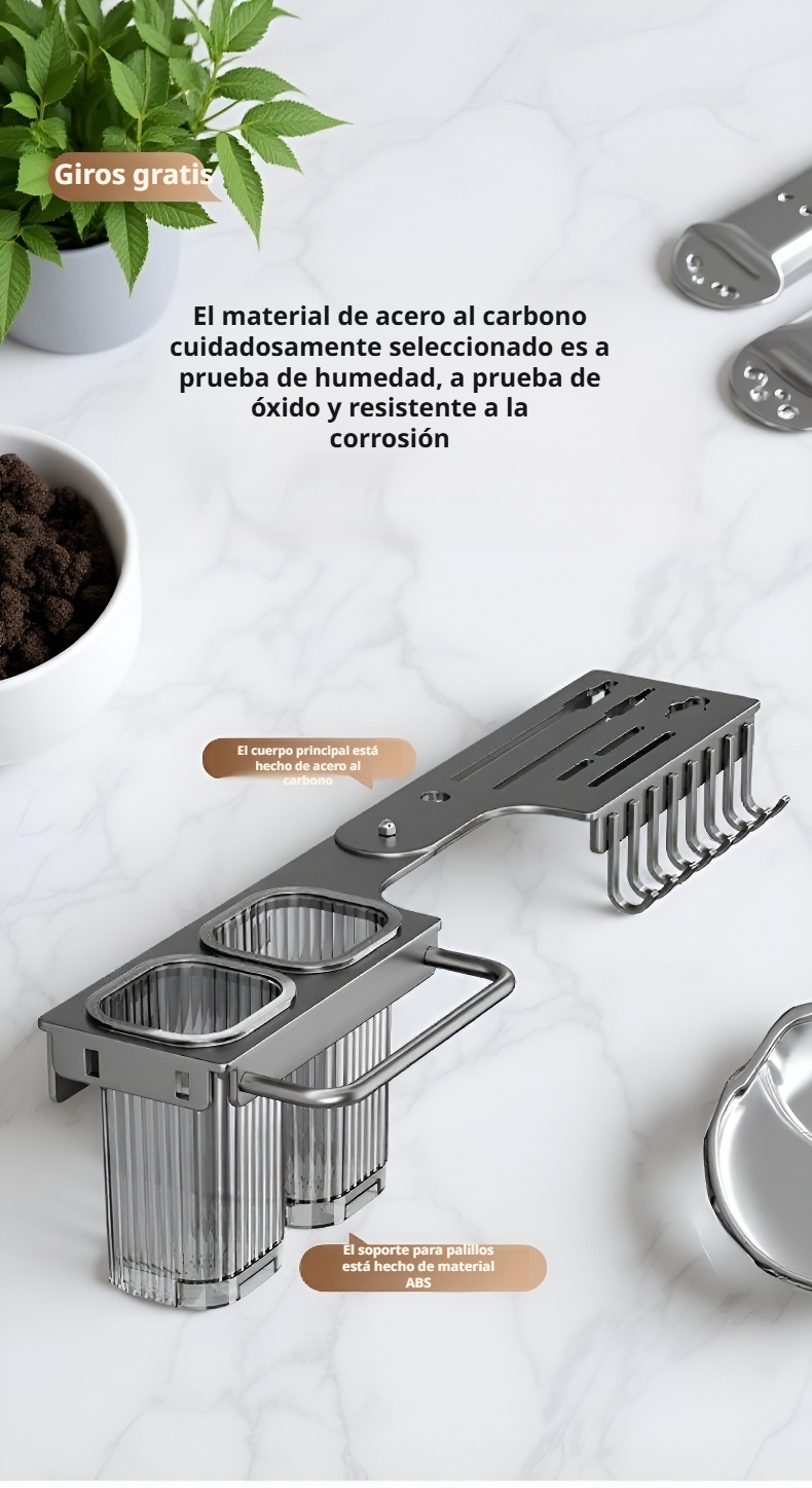 Estante de esquina multifuncional para utensilios de cocina