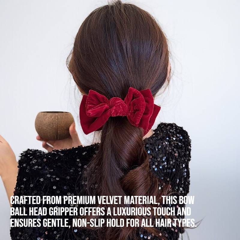 Premium Velvet Bow Ball Head Gripper