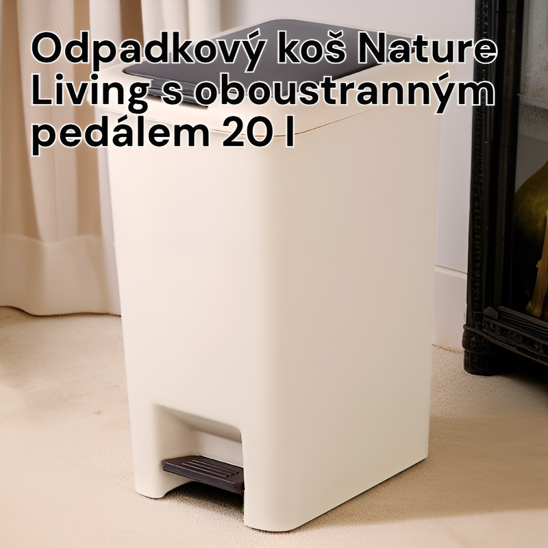 Dvoucestný pedálový odpadkový koš Nature Living 20L