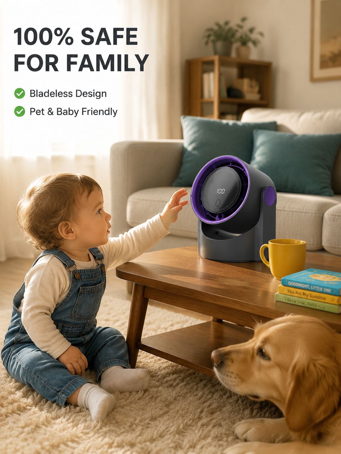 Portable USB Dual-Use Bladeless Air Circulator Fan