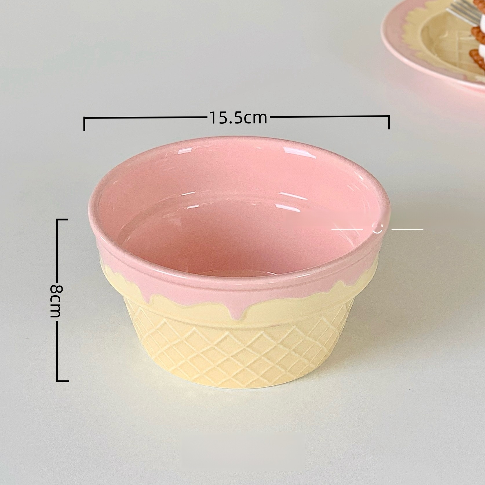 Ensemble de vaisselle en céramique motif crème glacée mignonne