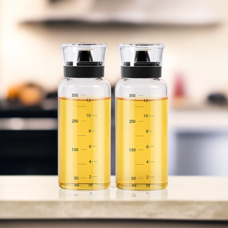 漏れ防止の密封ガラス調味料ボトル