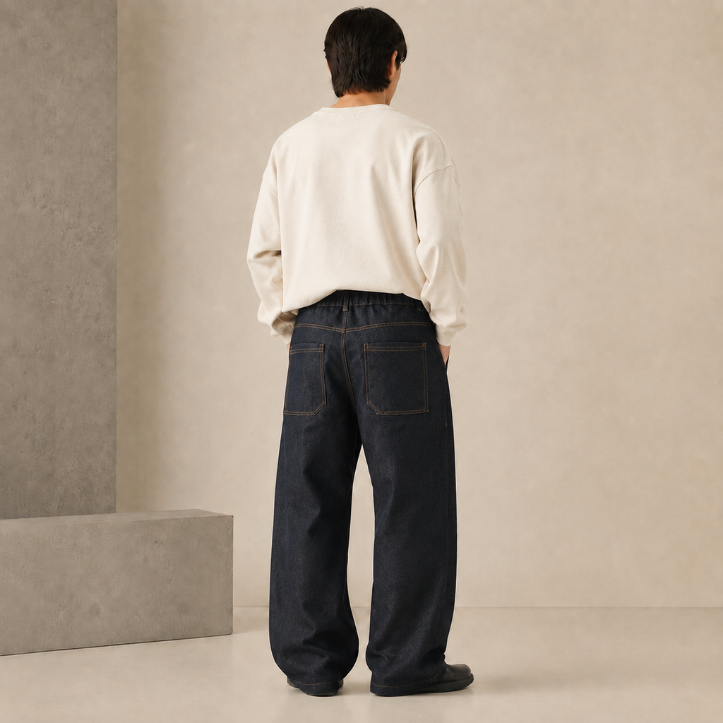 남자 아메리칸 루즈핏 스트레이트 데님 캐주얼 바지