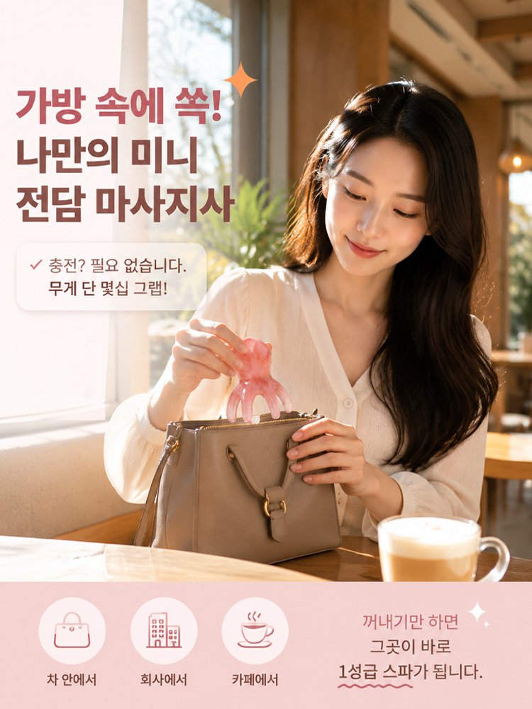 편안한 프리미엄 문어형 경락 마사지 빗