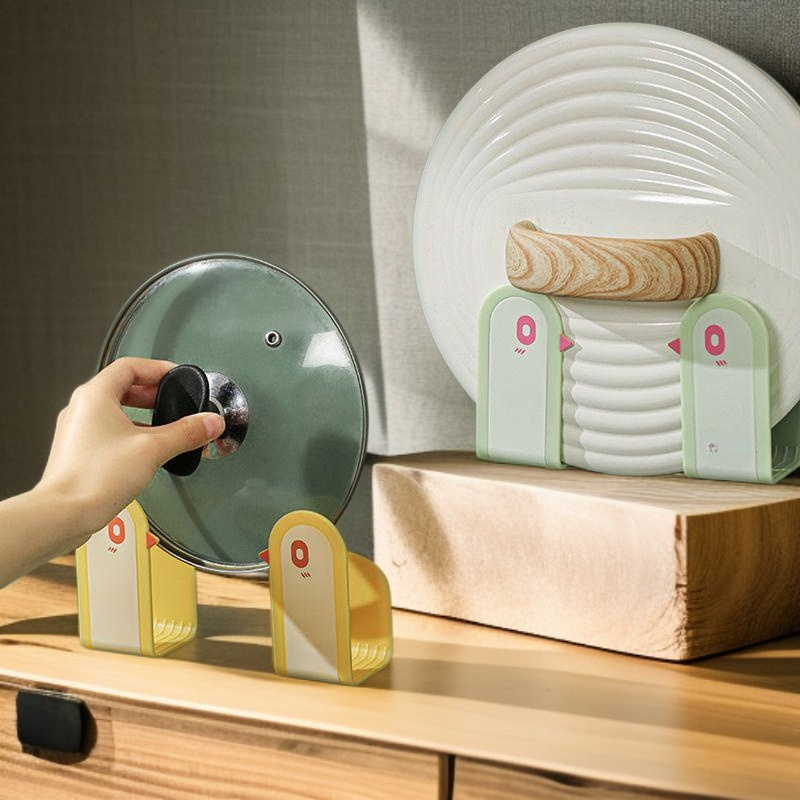 New Bird Pot Lid Holder Multi-functional Kitchen Organizer