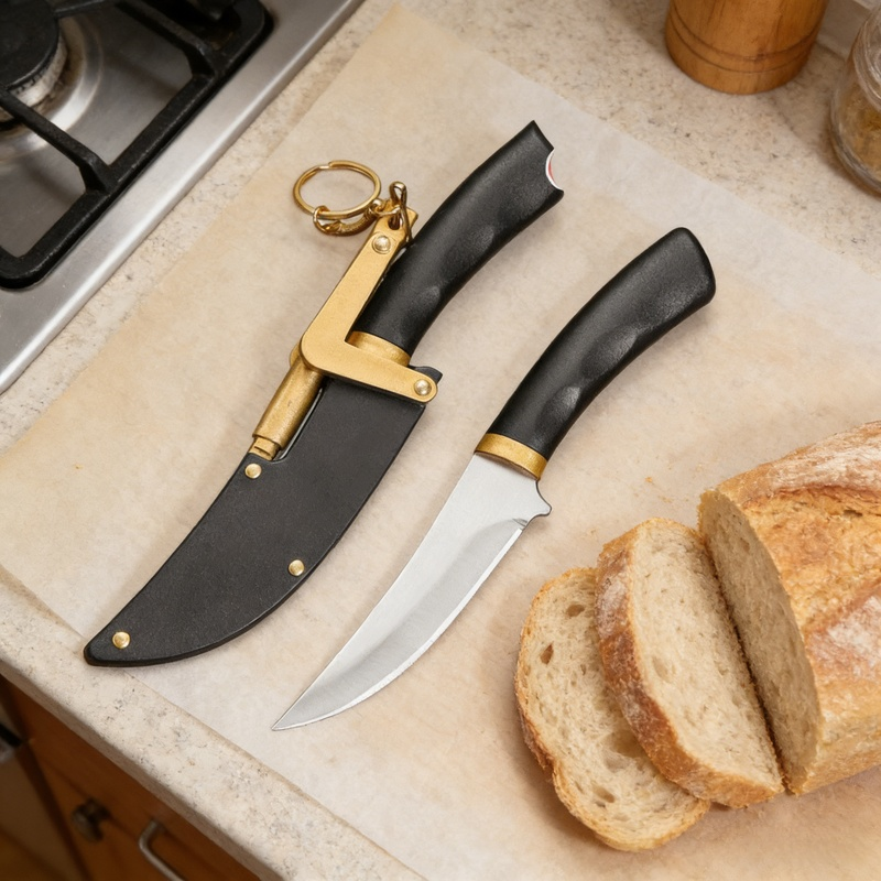 多功能戶外野營燒烤手把肉便攜小刀