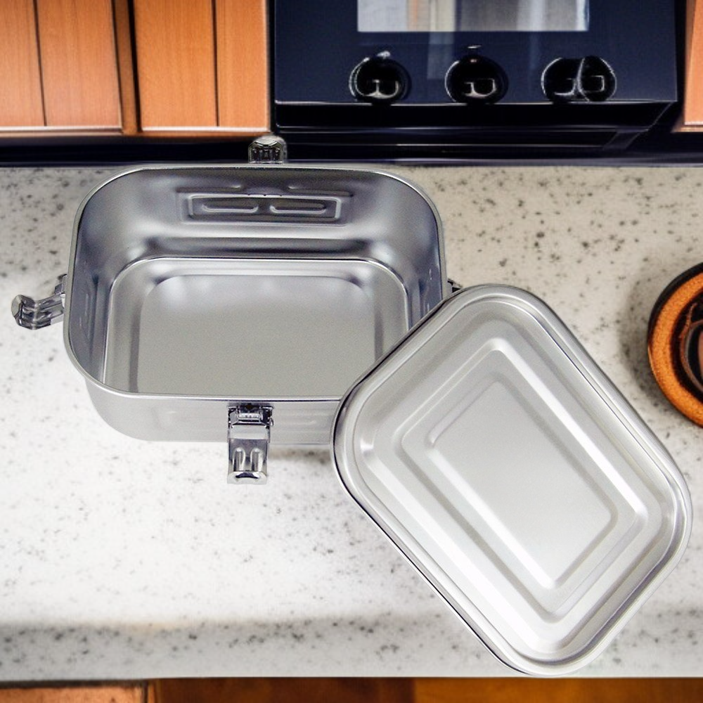 Aluminum lunch box for home use, stainless steel