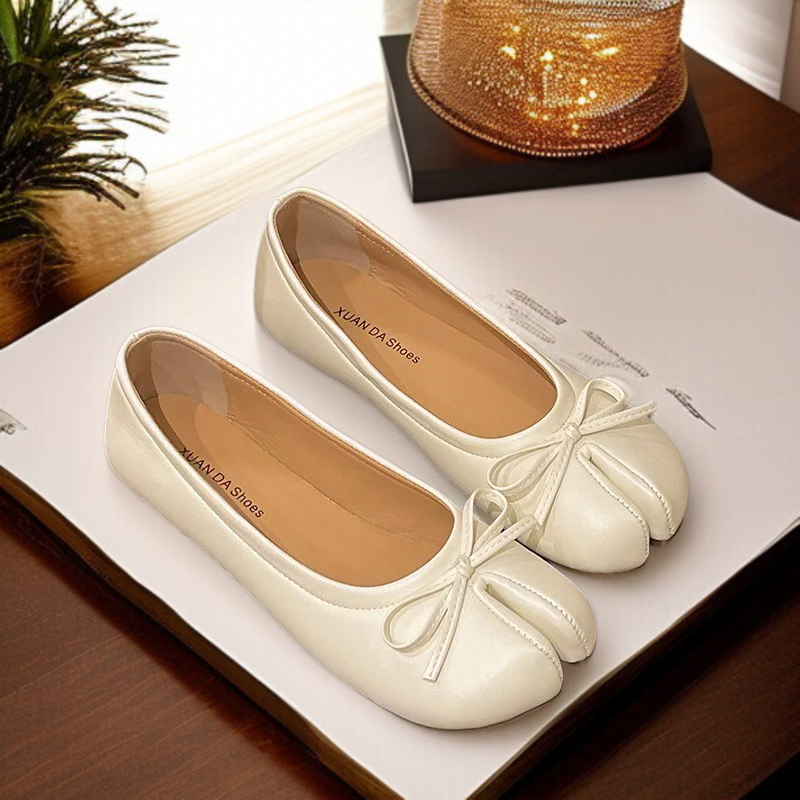 레드 단화 여 플랫 컴포트화 여성 구두 리본 발가락 봄가을 여름 단화