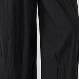夏用の無地の綿麻サルエルパンツ
