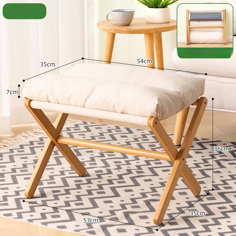 Portable Foldable Wooden Stool