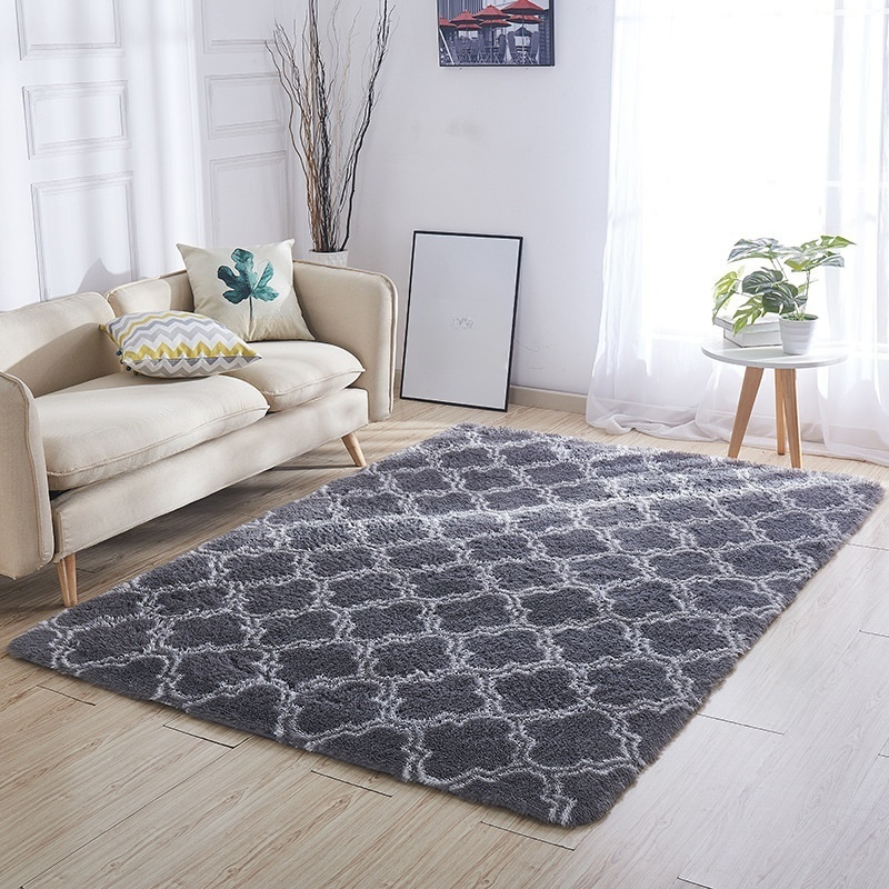 Tapis/Couverture minimaliste scandinave à longs poils