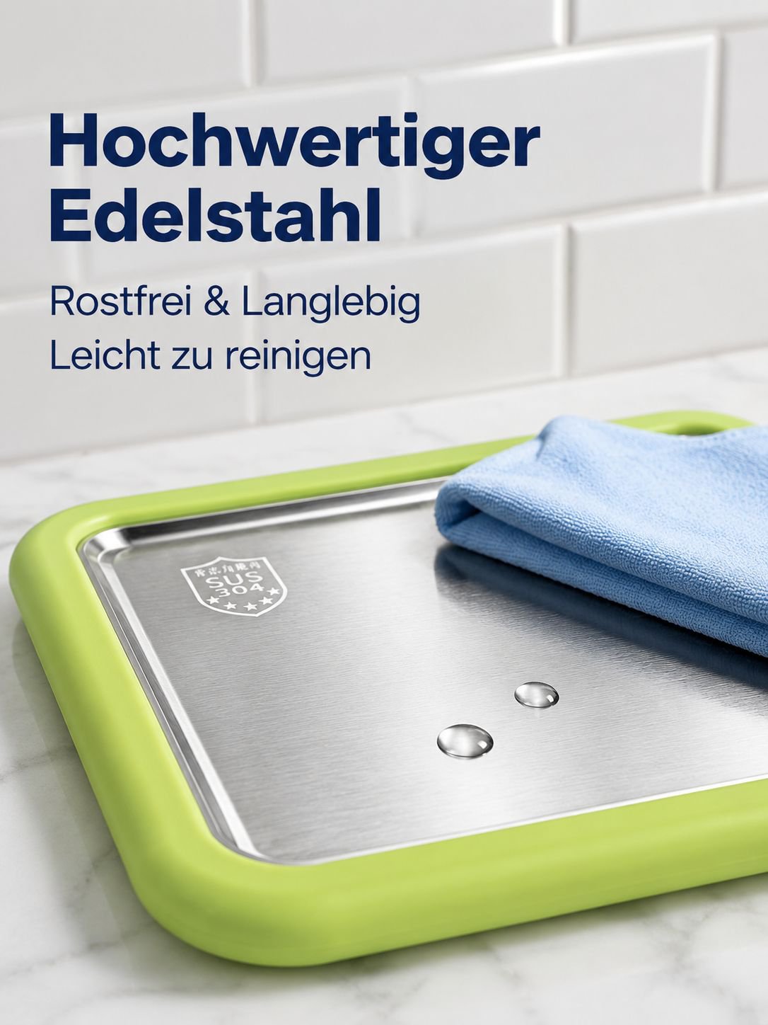 Edelstahl-Eisroll-Pfanne mit vertieftem Design für den Hausgebrauch