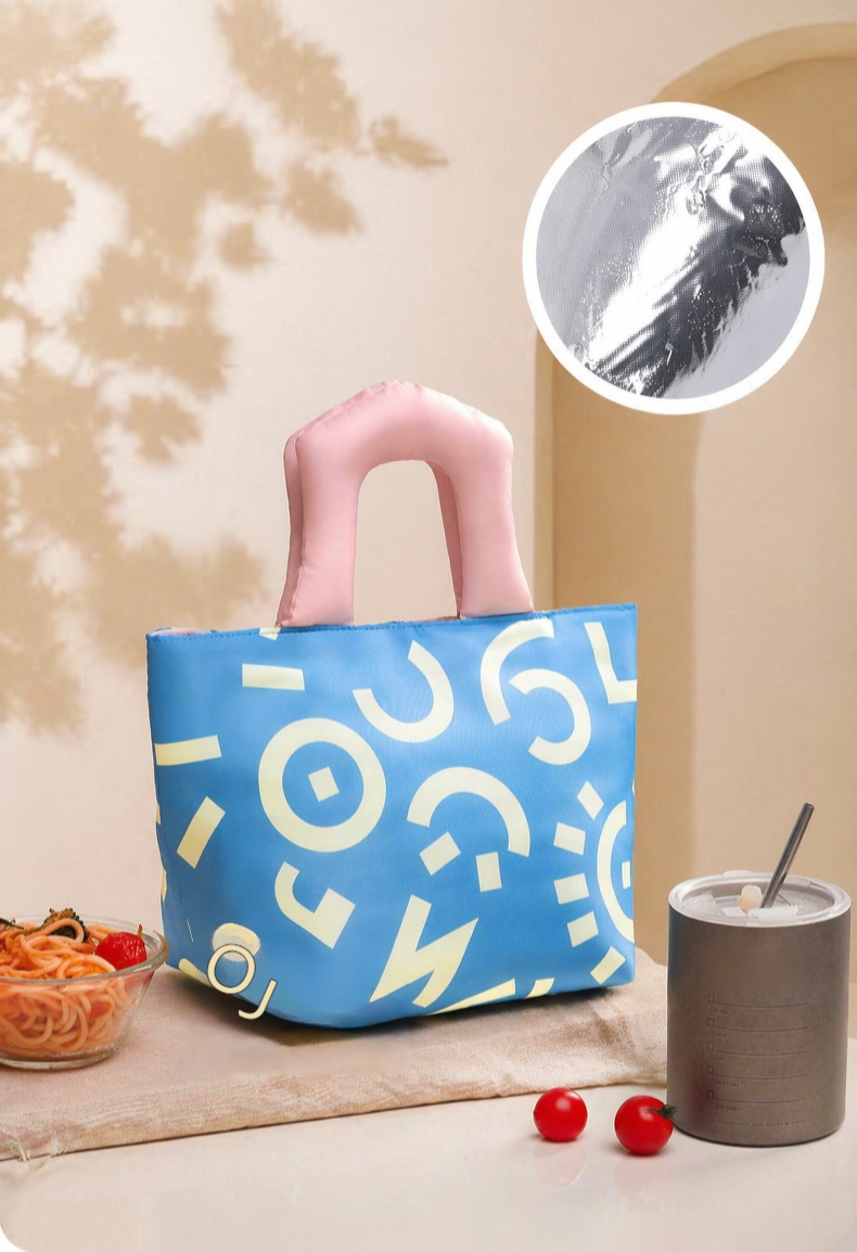 Portable thickened cooler bag for school or work