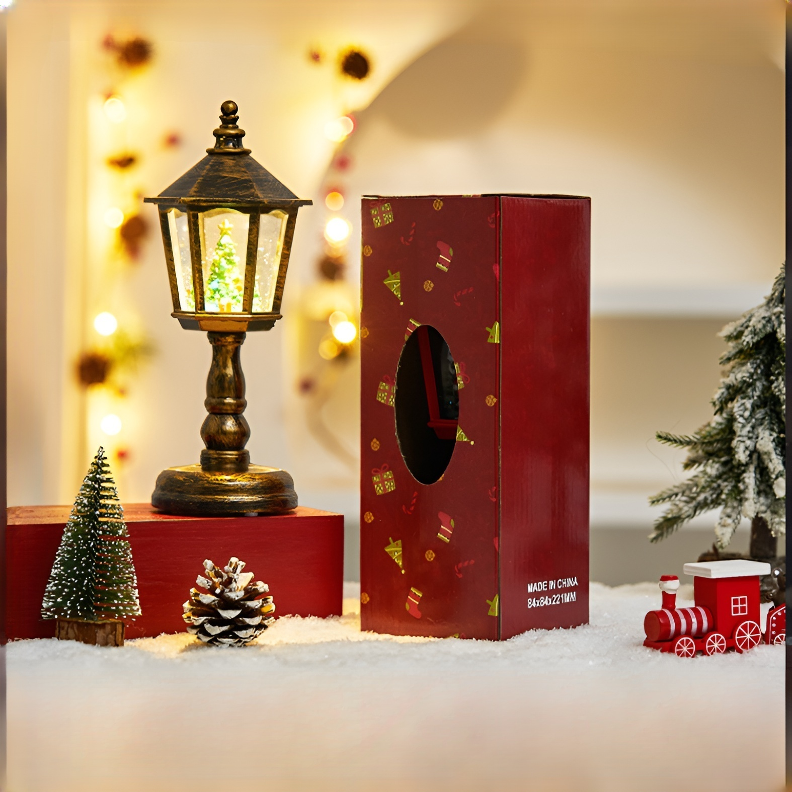 クリスマス創意音楽流水ライトナイトライト装飾