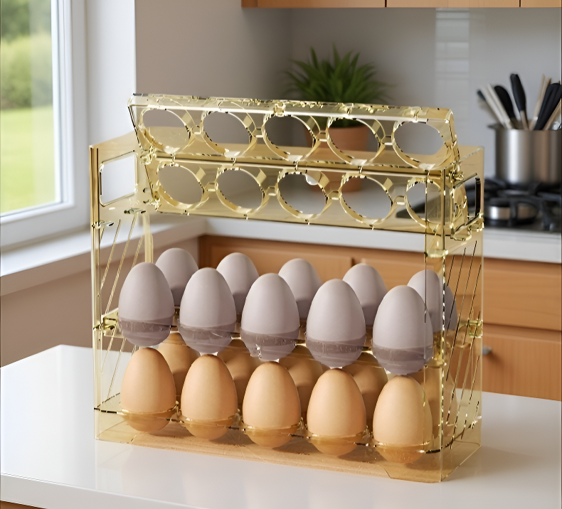 多層構造で卵を整理できる卵ケース