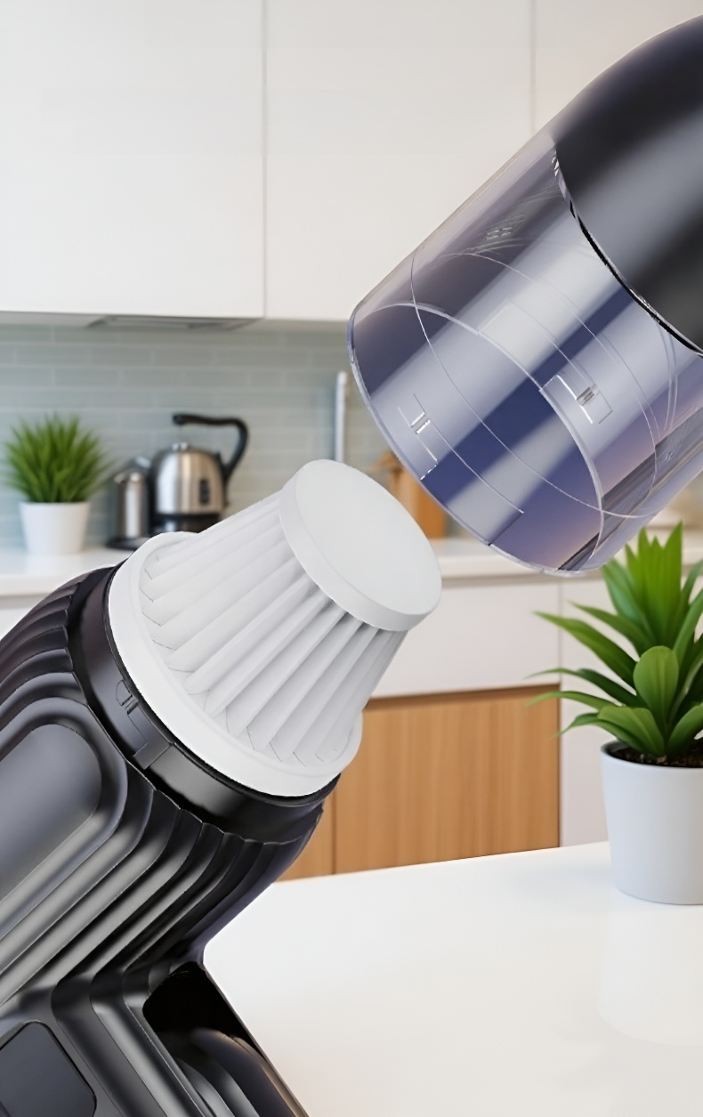 Ergonomischer Griff des kabellosen Staubsaugers für einfache Handhabung