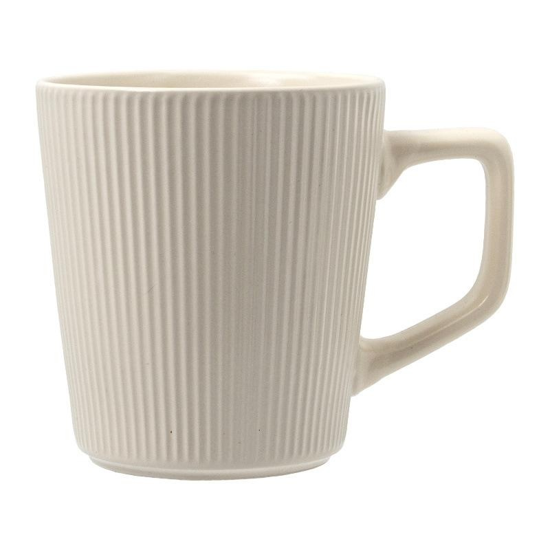 Home Use Large Capacity Embossed Ceramic Coffee Cup Water Cup