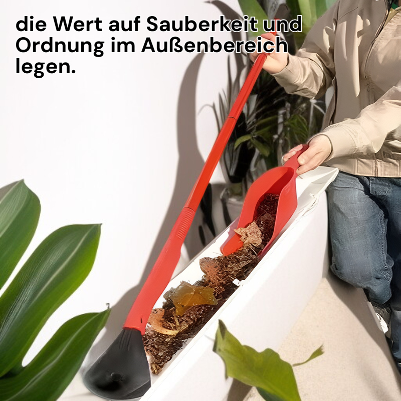 Ausziehbares Reinigungsset für Dachrinnen und Abflüsse, Kunststoff-Gartenwerkzeuge