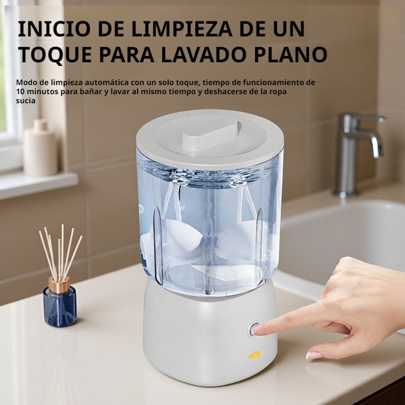 Mini lavadora inteligente con función de lavado y secado